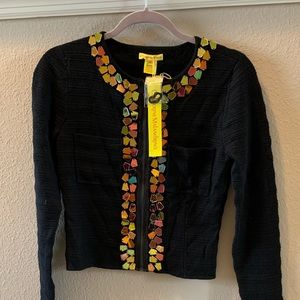 CATHERINE MALANDRINO Wool Evening Jacket sz M NWT